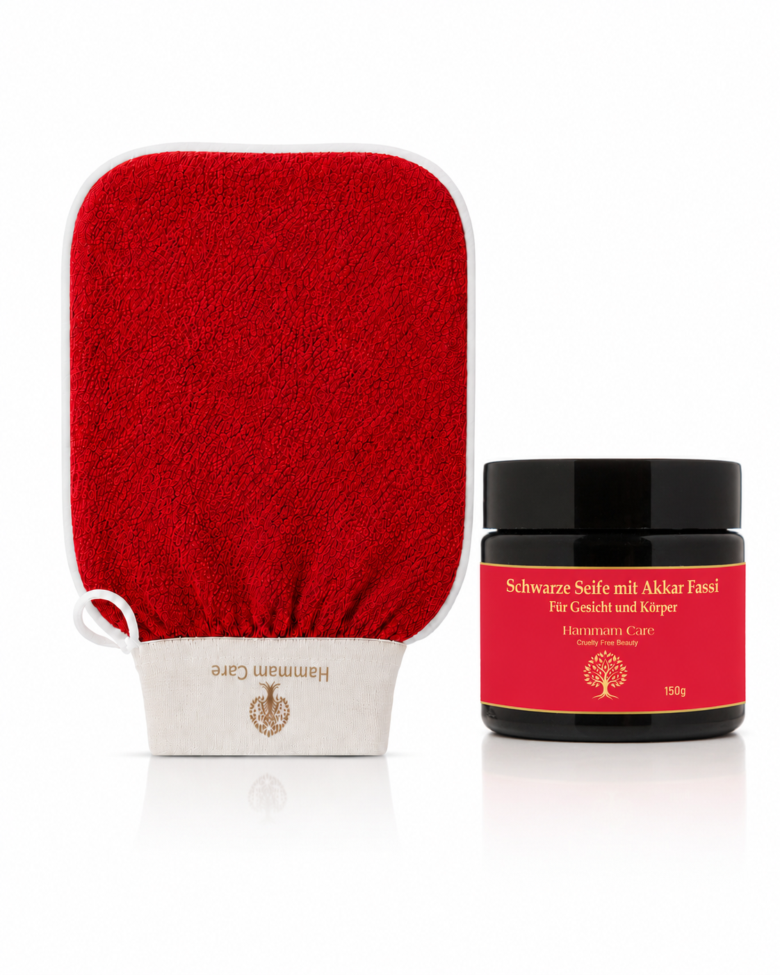 Basic Hammam Set: Akkar Fassi & Olive Beldi Soap with Kessa Mitt