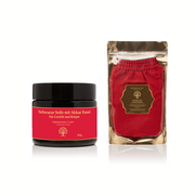 Basic Hammam Set: Akkar Beldi Soap & Kessa Mitt