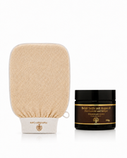 Basic Hammam Set: Argan Beldi Soap & Kessa Mitt