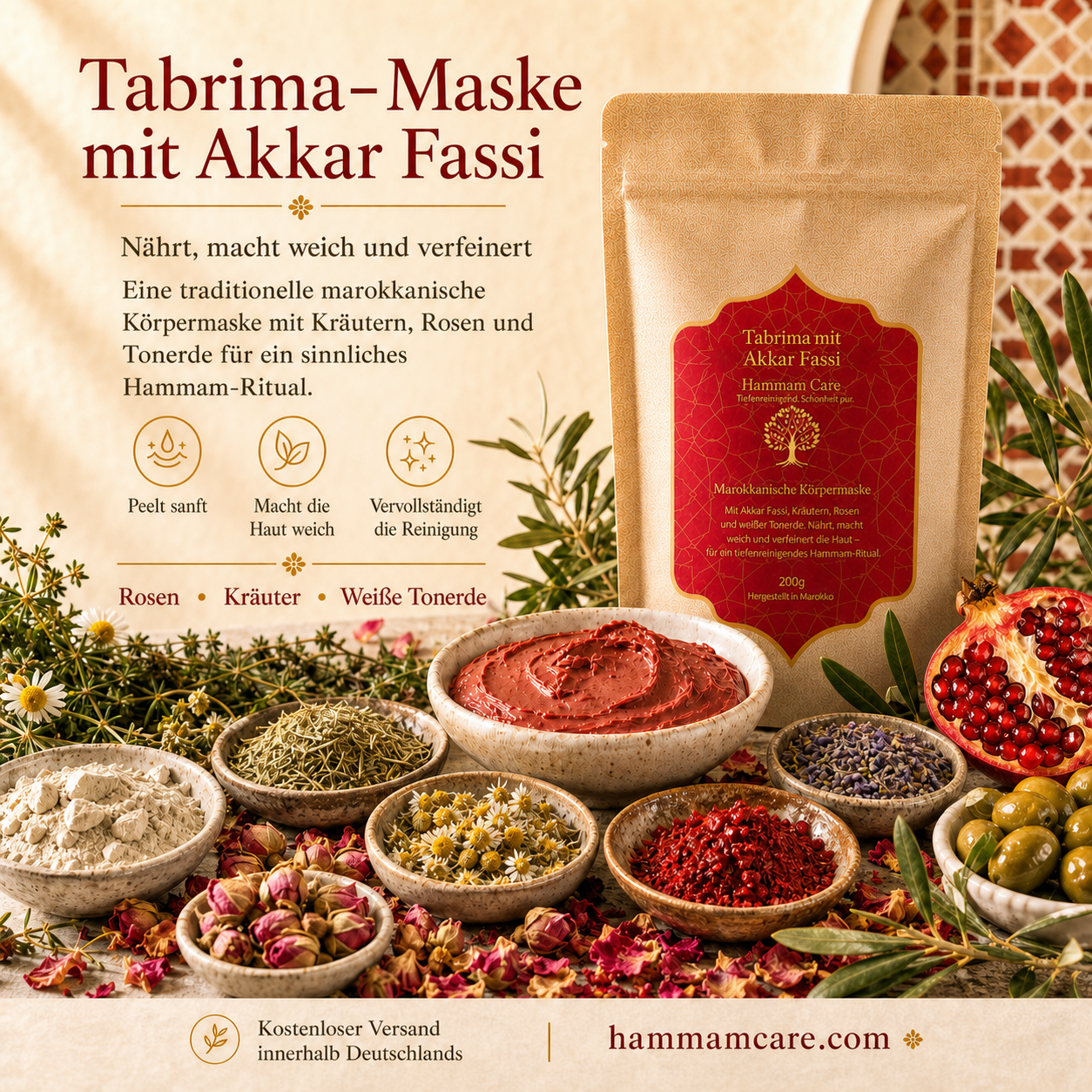 Hammam Set: Akkar Fassi Rose Radiance