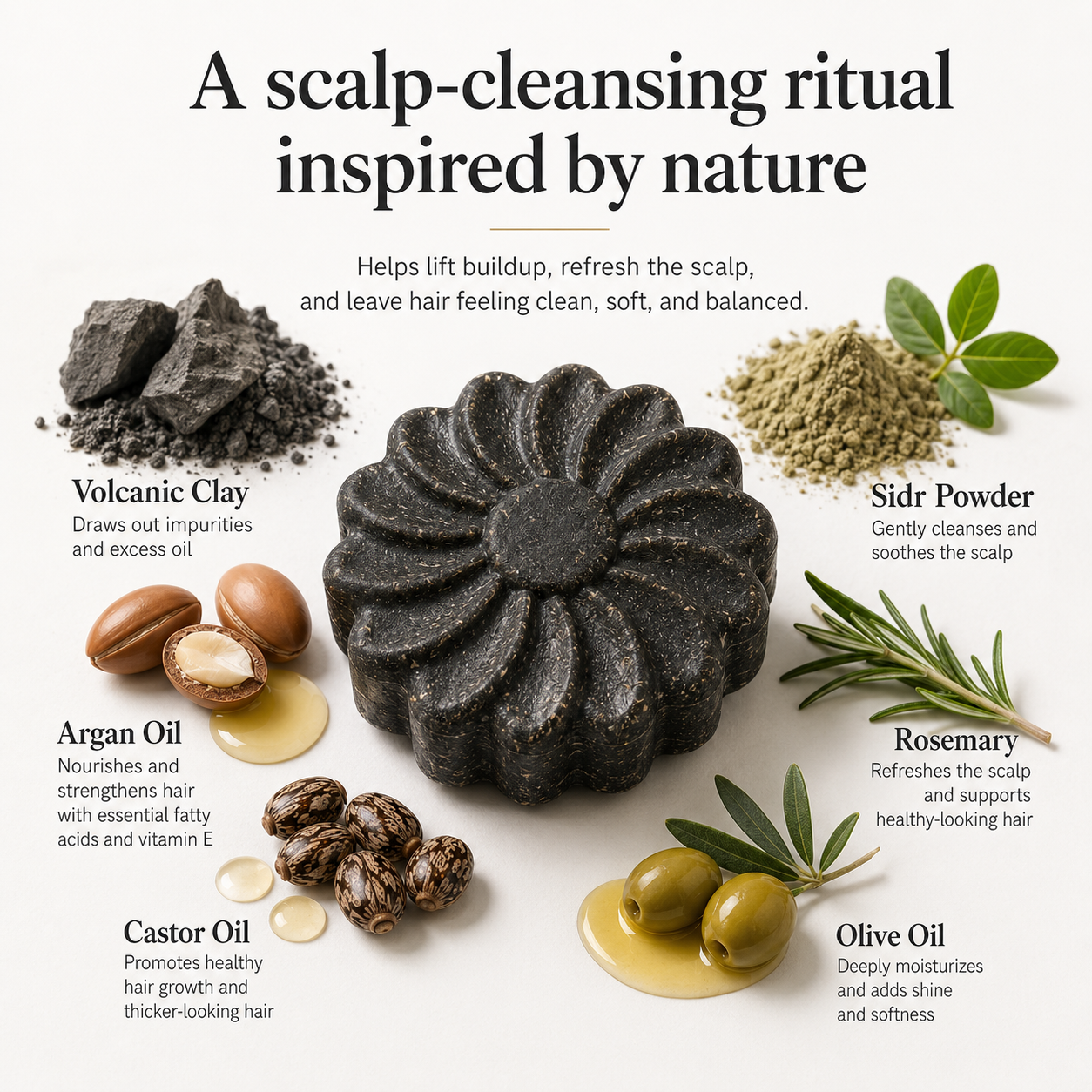 Volcanic Scalp Cleanser: Natural Shampoo Bar