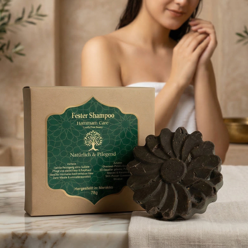 Natural Shampoo Bar with Rhassoul, Sidr, Argan Oil, Castor Oil, Olive Oil